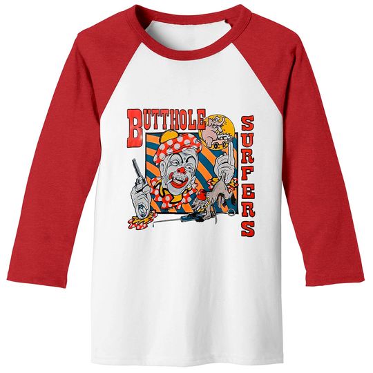 Discover Butthole Surfers - Pee Pee The Sailor White Baseball Tees, Butthole Surfers Rock Band Tee