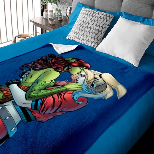 Harley Quinn & Poison Ivy Tearful Kiss Baby Blankets
