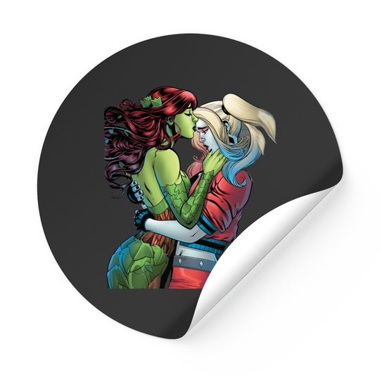 Harley Quinn & Poison Ivy Tearful Kiss Stickers