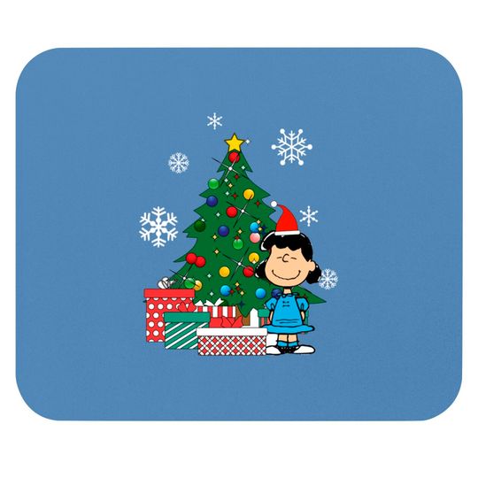 Discover Lucy Van Pelt Around The Christmas Tree - Lucy Van Pelt - Mouse Pads