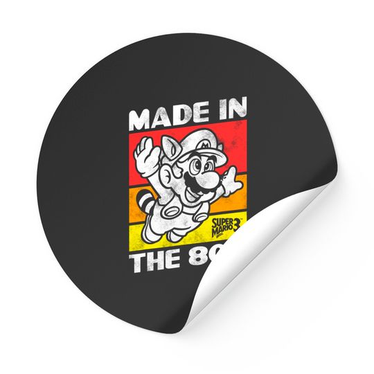 Nintendo Super Mario 3 Made In The 80's Retro Stickers