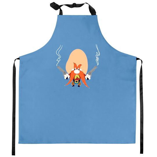 Yosemite sam back off Kitchen Aprons