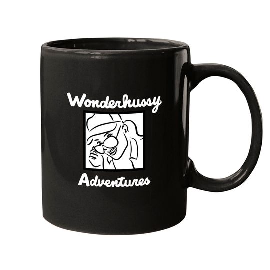 Discover Wonderhussy Adventures White Portrait V-Neck Mugs