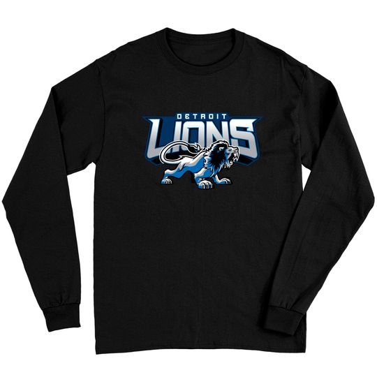Detroit Lions 1934 - Lions Logo Design - Long Sleeves