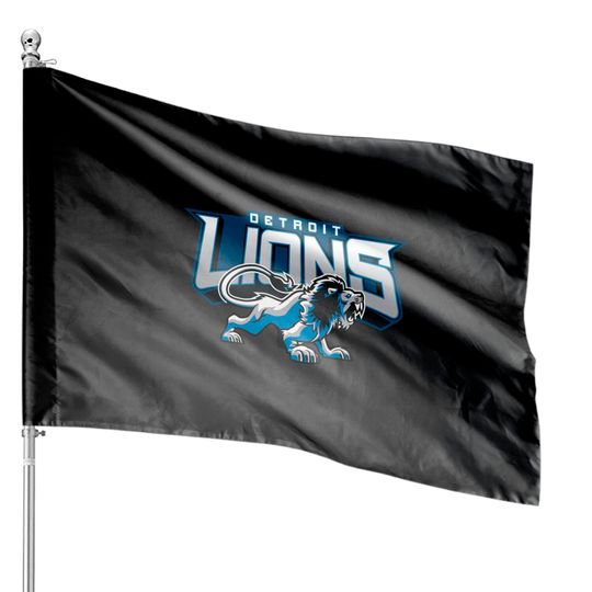 Detroit Lions 1934 - Lions Logo Design - House Flags