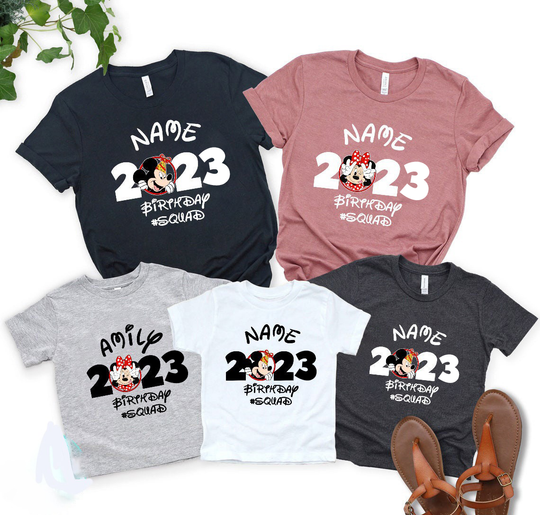 Custom Disney Birthday 2023 Disney Matching Shirt Personalized Disney Family T Shirt