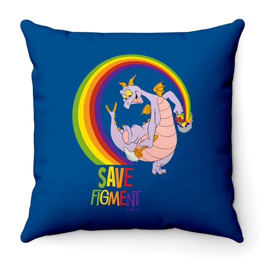Save Figment - Journey Into Imagination at Epcot - WDWNT.com - Disney - Throw Pillows
