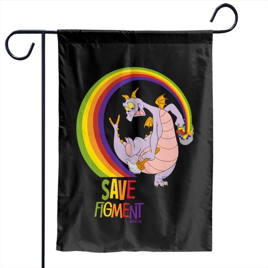Save Figment - Journey Into Imagination at Epcot - WDWNT.com - Disney - Garden Flags