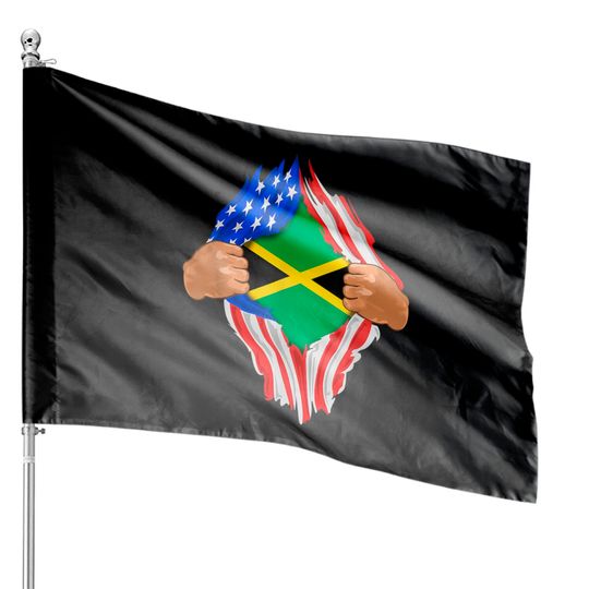 Discover Jamaican Blood Inside Me House Flags | Jamaica Flag Gift