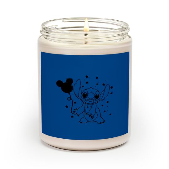 Stitch with a mickey mouse balloon Disney Scented Candles