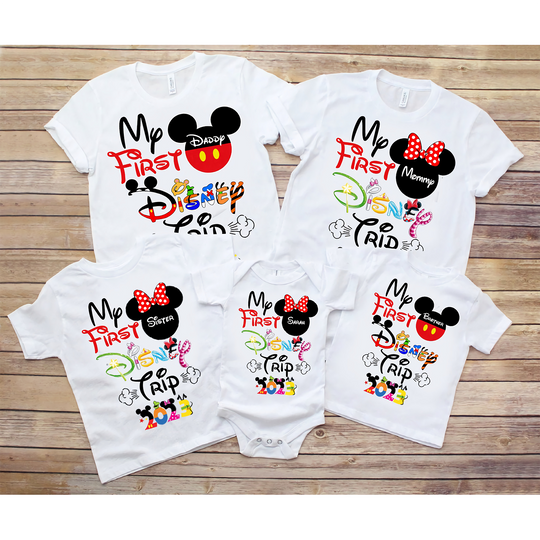 My First Disney Trip 2023 Matching Disneyland Vacation Shirts 2023, Custom Family Shirts