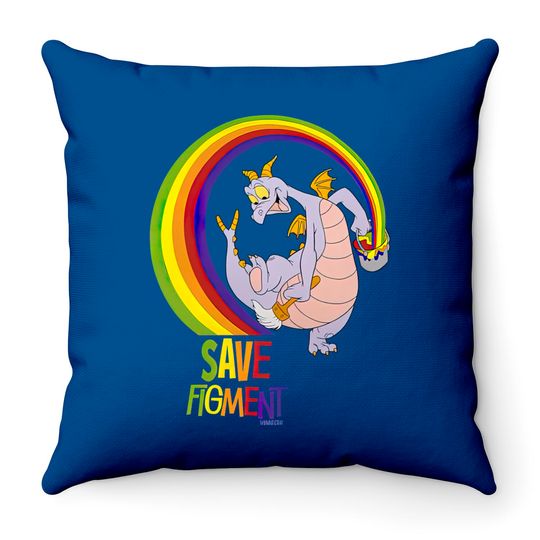 Save Figment - Journey Into Imagination at Epcot - WDWNT.com - Disney - Throw Pillows