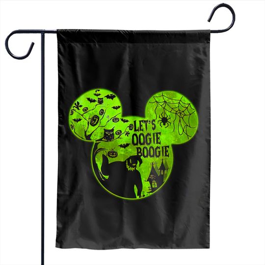 Let's Oogie Boogie Halloween party 2022 Disneyland Oogie Boogie Bash Garden Flags