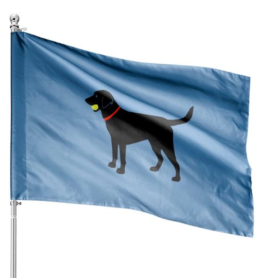 Labrador Retriever Fetch House Flags