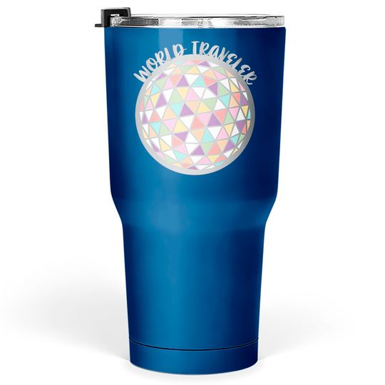 World Traveler Epcot Ball Tumblers 30 oz, Disney Tumblers 30 oz, Drinking Around The World Tumblers 30 oz, Colorful Disney Tumblers 30 oz