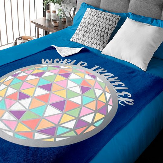 World Traveler Epcot Ball Baby Blankets, Disney Baby Blankets, Drinking Around The World Baby Blankets, Colorful Disney Baby Blankets