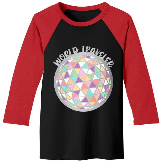 World Traveler Epcot Ball Baseball Tees, Disney Baseball Tees, Drinking Around The World Baseball Tees, Colorful Disney Baseball Tees