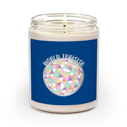World Traveler Epcot Ball Scented Candles, Disney Scented Candles, Drinking Around The World Scented Candles, Colorful Disney Scented Candles