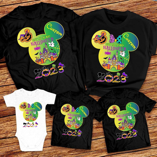 Discover Custom Halloween Mickey Not So Scary Family T Shirt
