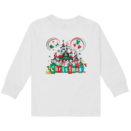 Mickey & friends Christmas Kids Long Sleeve T-Kids Long Sleeve Kids Long Sleeve T-Kids Long Sleeve T-Shirts Disney Magic Kingdom Christmas