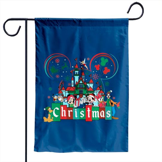 Mickey & friends Christmas Garden Flags Disney Magic Kingdom Christmas