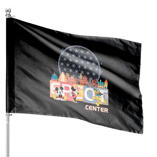 Vintage Epcot House Flags, Disney Epcot House Flags, Epcot Center House Flags