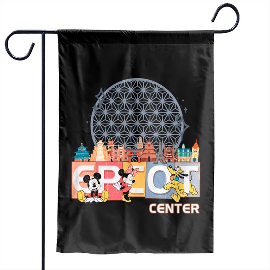 Vintage Epcot Garden Flags, Disney Epcot Garden Flags, Epcot Center Garden Flags