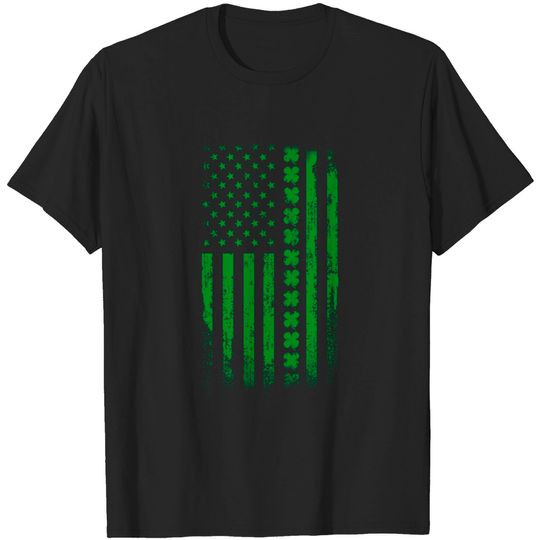 Discover Irish American Flag Green T-shirt