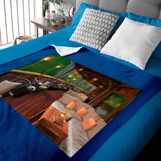 Tiki Lounge Balcony - Disneys Animal Kingdom - Baby Blankets