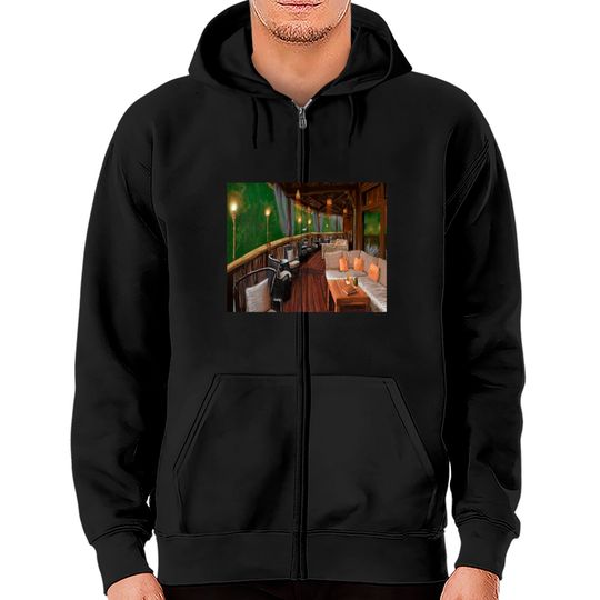 Tiki Lounge Balcony - Disneys Animal Kingdom - Zip Hoodies
