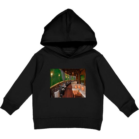Tiki Lounge Balcony - Disneys Animal Kingdom - Kids Pullover Hoodies