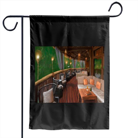 Tiki Lounge Balcony - Disneys Animal Kingdom - Garden Flags