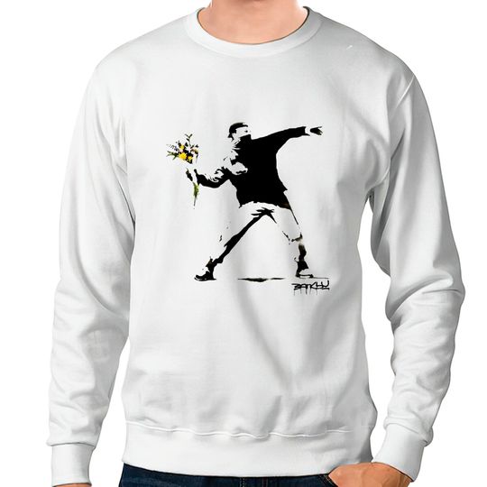 BANKSY Flower Thrower - Banksy - Sweatshirts