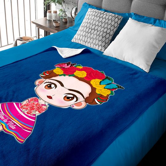 I Love Mexico Frida Kahlo Baby Blankets