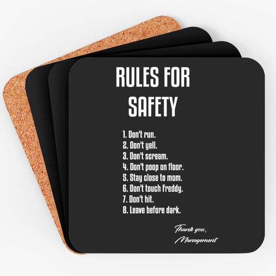 FNAF Game Safety Rules - Five Nights At Freddys - Coasters