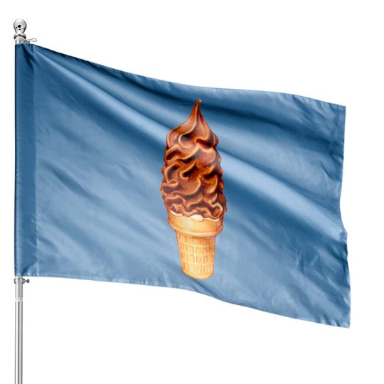 Chocolate Dip Cone - Ice Cream - House Flags
