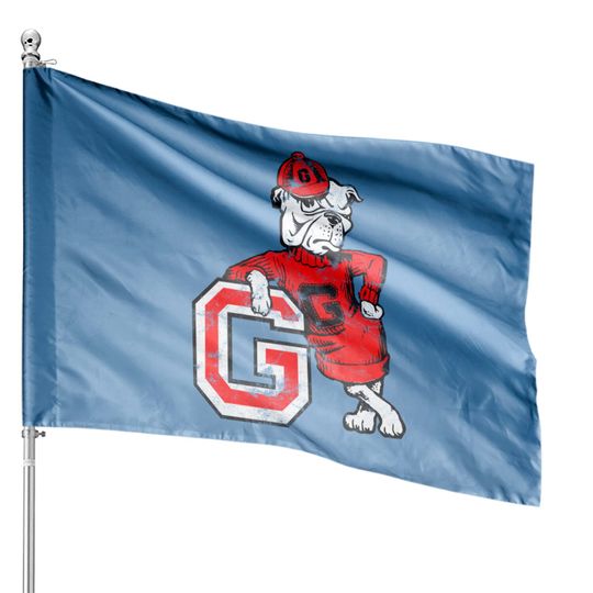 Discover Georgia Mascot Distressed Version - Georgia - House Flags