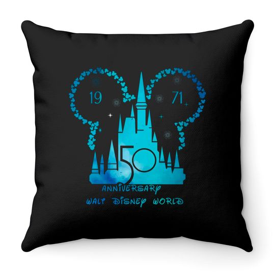 50th Anniversary  Disney Trip Throw Pillows