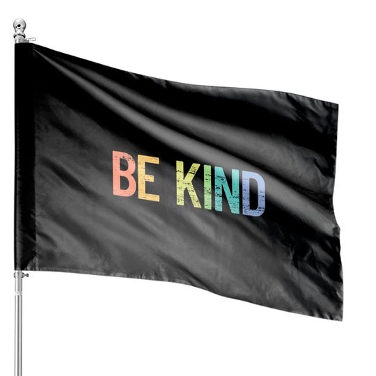 Womens Vintage Be Kind - Pastel Rainbow - Kindness House Flags