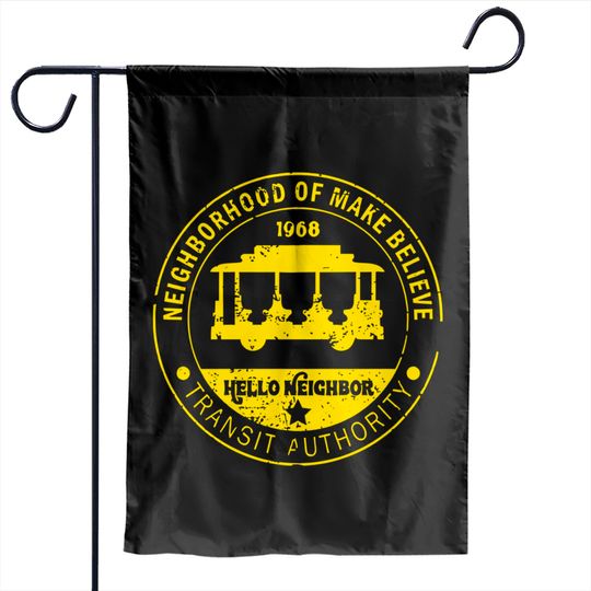 Neighborhood Transit Logo (Gold) - Mister Rogers Neighborhood - Garden Flags