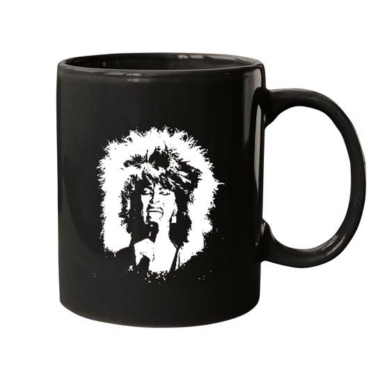 Tina Turner Black White Portrait - Tina Turner - Mugs