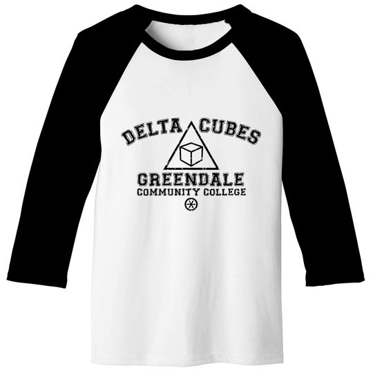 Greendale Delta Cubes Fraternity (dark print) - Community - Baseball Tees