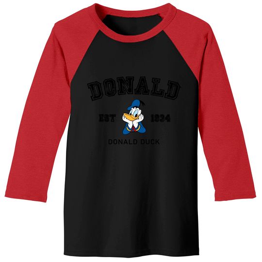 Donald Duck Baseball Tees, Donald Duck Disney Baseball Tees