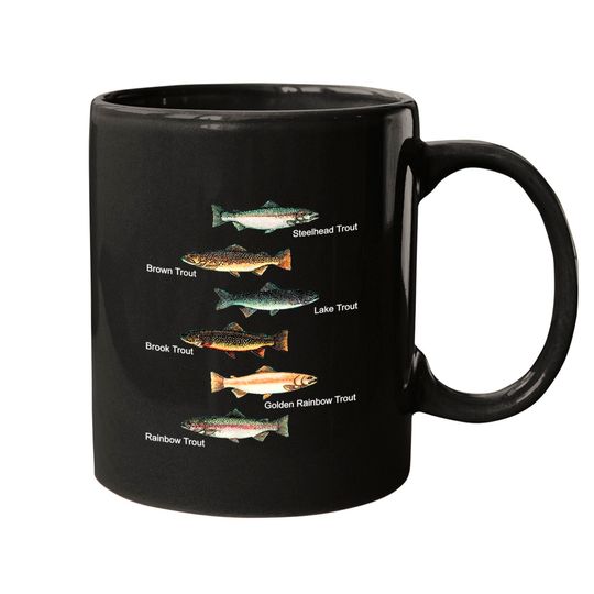 World Of Fish Mugs Types of Trout Fish Species Collection Fishing