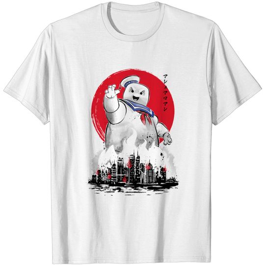 Discover Marshmallow man sumi-e - Ghostbusters - T-Shirt