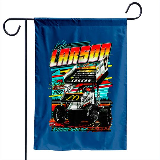 Kyle Larson Racing Car Garden Flags