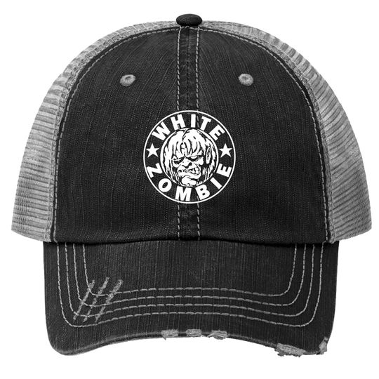White Zombie White Trucker Hats