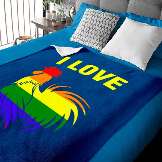 I Love Cock Baby Blankets Rainbow Flag LGBT Gay Pride Parade