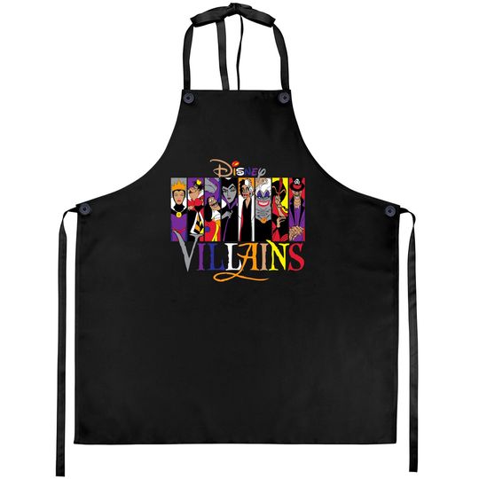 Disney Villains Aprons - Evil Friends Aprons, Villain Aprons, Villain Disney Aprons, Disney Family Aprons, Disney World Aprons, Gift Idea