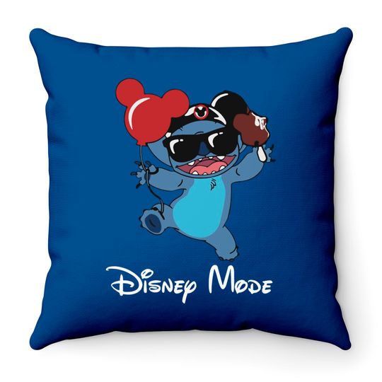 Stitch Disney Mode Throw Pillows, Cute Disney Throw Pillows, Disney Vacation Throw Pillows